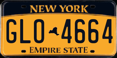 NY license plate GLO4664
