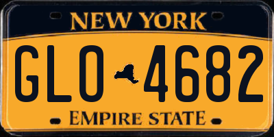 NY license plate GLO4682