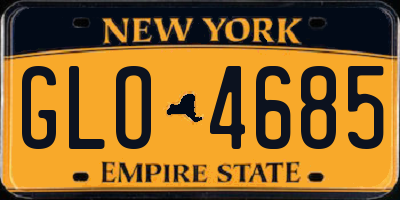 NY license plate GLO4685