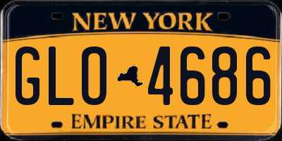 NY license plate GLO4686