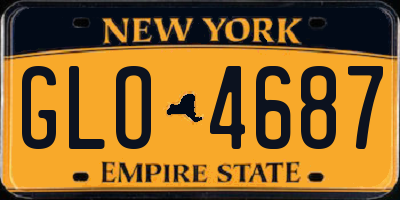 NY license plate GLO4687