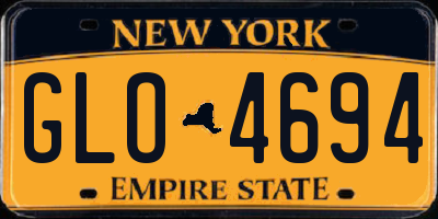 NY license plate GLO4694