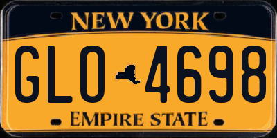 NY license plate GLO4698