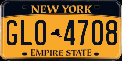 NY license plate GLO4708