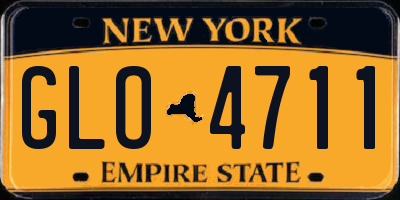 NY license plate GLO4711