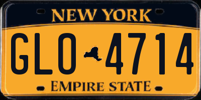 NY license plate GLO4714