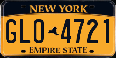 NY license plate GLO4721