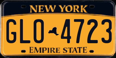 NY license plate GLO4723
