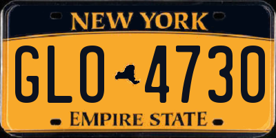 NY license plate GLO4730