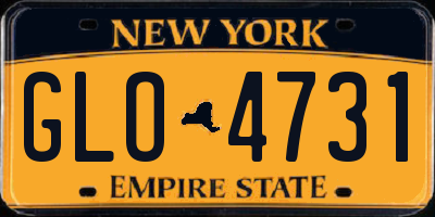 NY license plate GLO4731