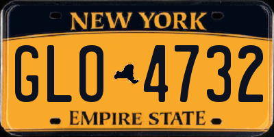 NY license plate GLO4732