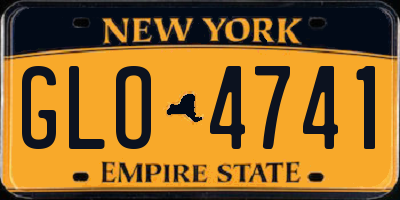 NY license plate GLO4741