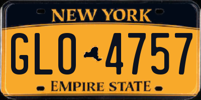 NY license plate GLO4757