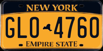 NY license plate GLO4760