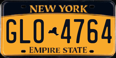 NY license plate GLO4764