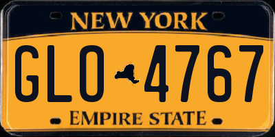 NY license plate GLO4767
