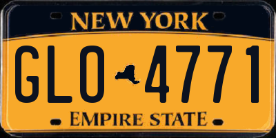 NY license plate GLO4771