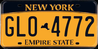 NY license plate GLO4772