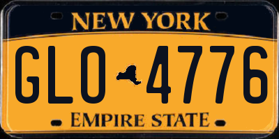 NY license plate GLO4776