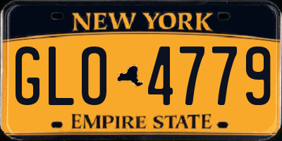 NY license plate GLO4779