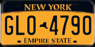 NY license plate GLO4790
