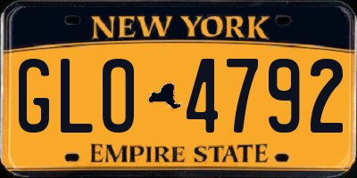 NY license plate GLO4792
