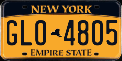 NY license plate GLO4805