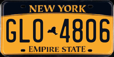 NY license plate GLO4806