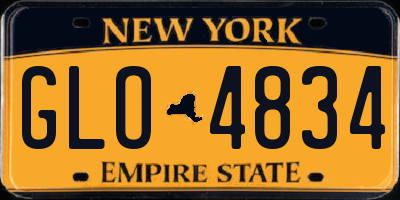 NY license plate GLO4834