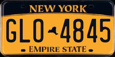NY license plate GLO4845