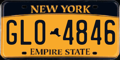 NY license plate GLO4846