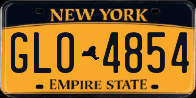 NY license plate GLO4854