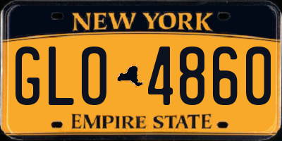 NY license plate GLO4860