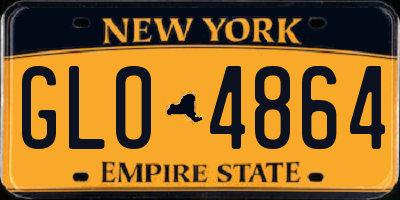 NY license plate GLO4864