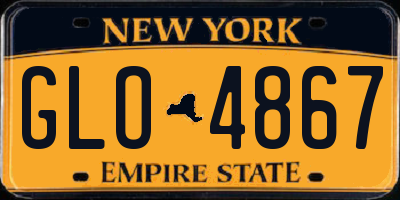 NY license plate GLO4867