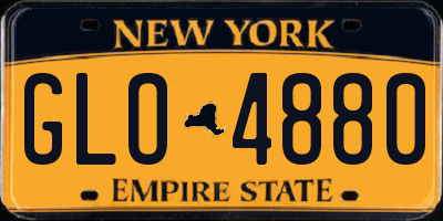 NY license plate GLO4880