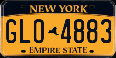 NY license plate GLO4883