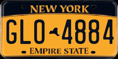 NY license plate GLO4884