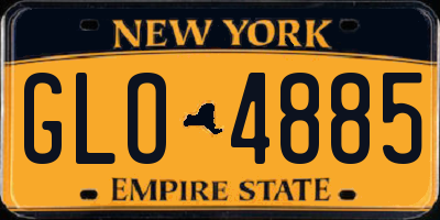 NY license plate GLO4885