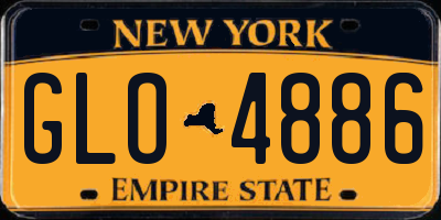 NY license plate GLO4886