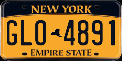 NY license plate GLO4891