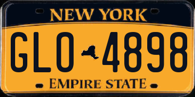 NY license plate GLO4898