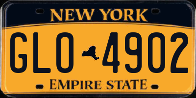 NY license plate GLO4902