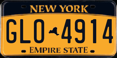 NY license plate GLO4914