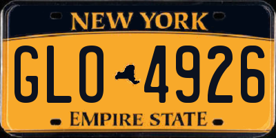 NY license plate GLO4926