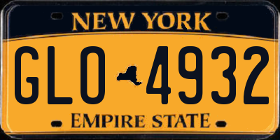 NY license plate GLO4932
