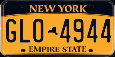 NY license plate GLO4944