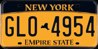 NY license plate GLO4954