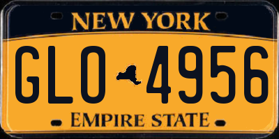 NY license plate GLO4956