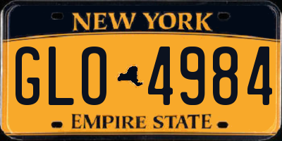 NY license plate GLO4984